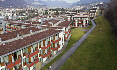 Kommen modern daher: Studentenwohnheime San Bartolomeo in Trient (Foto: R. Arena)