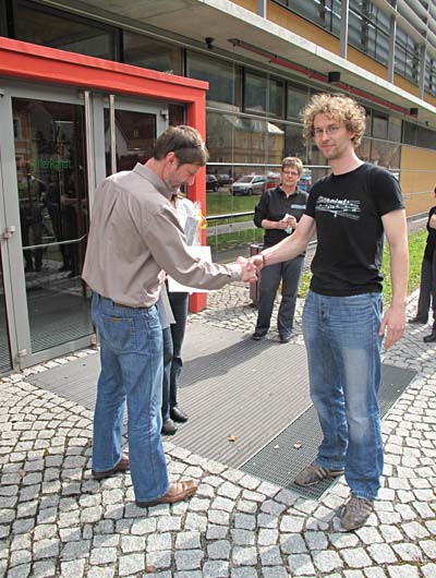 So sieht ein Gewinner aus: Physikstudent Matthias Heil hat sich den Namen TellerRandt